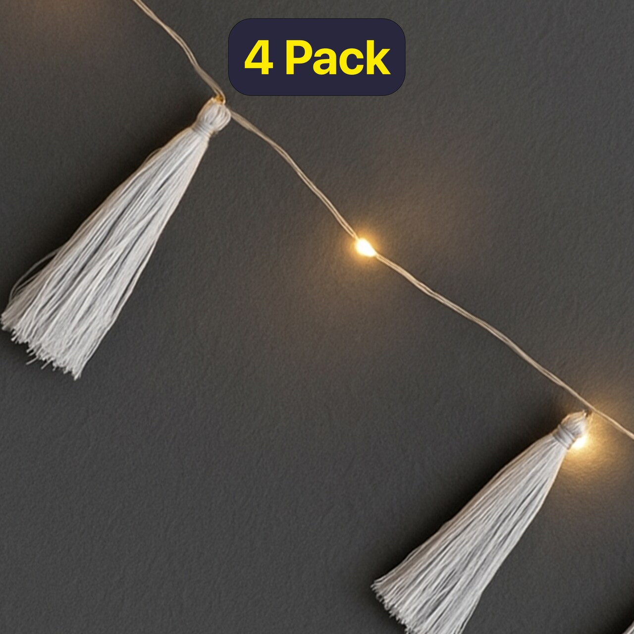 Bohemian Tassel Fairy String Light – Battery Powered with 20 Soft LEDs